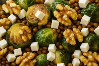 Rosenkohl-Linsen-Pfanne