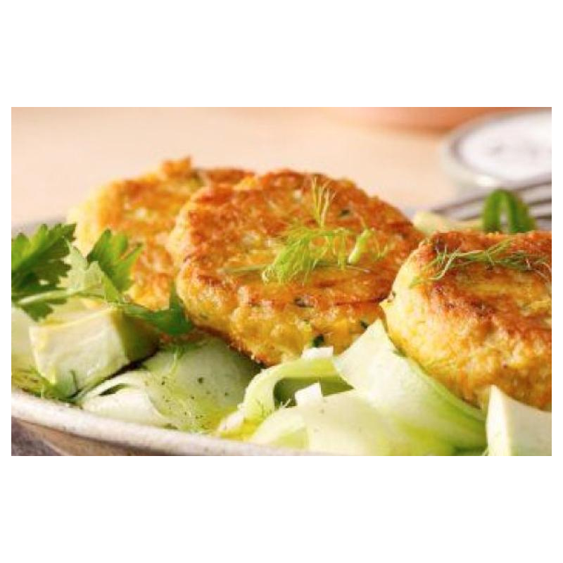 Kohlrabi in heller Sauce mit Dinkel-Nuss-Burger
